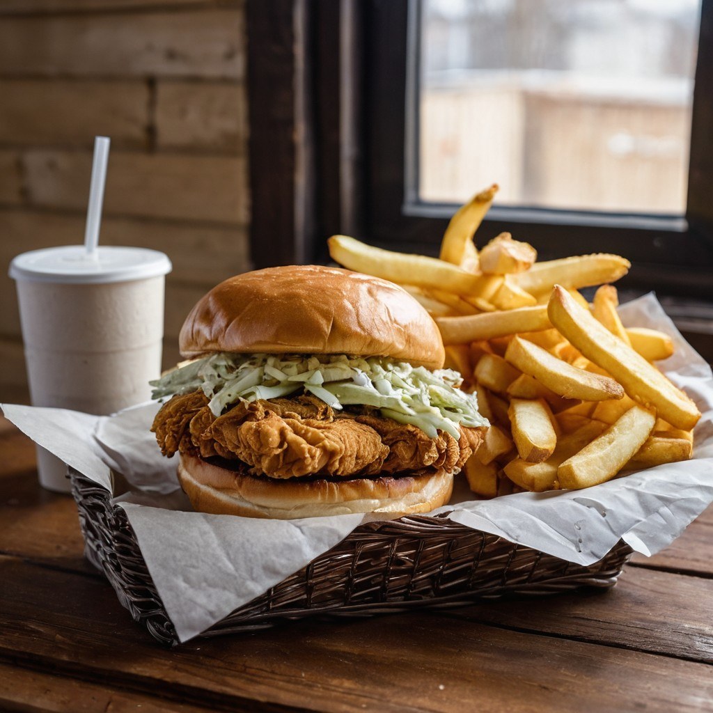 Crispy chicken sandwich